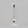 Minimalist Bedroom Sleek White and Black Pendant Light Image - 2