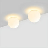 Minimalist Bedroom White Ball Flush Mount Ceiling Light Image - 15