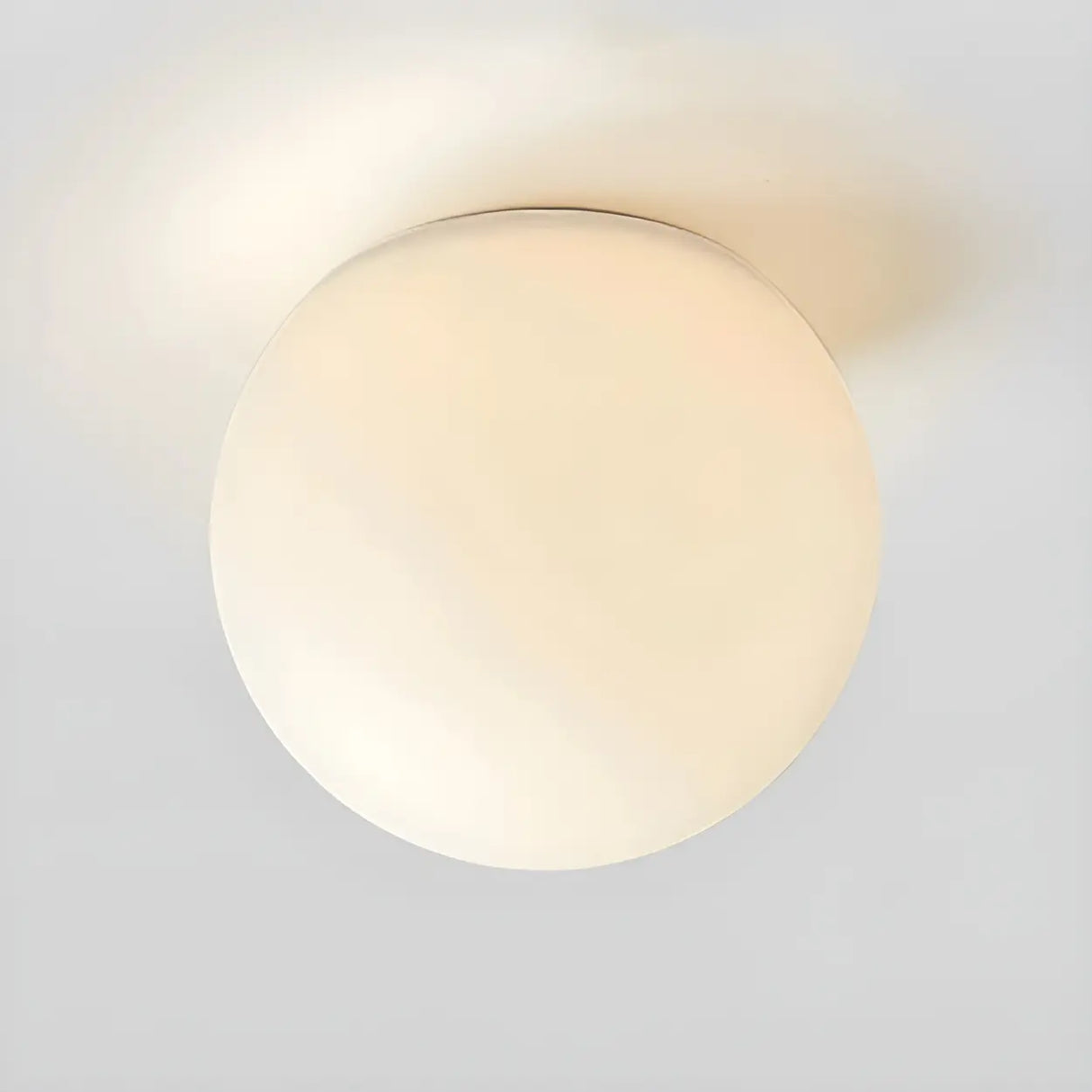 Minimalist Bedroom White Ball Flush Mount Ceiling Light Image - 6