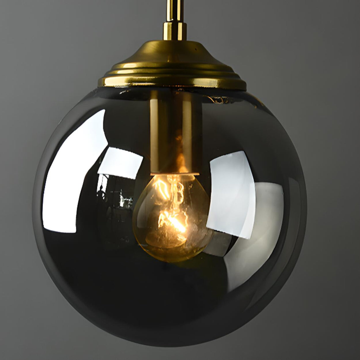 Minimalist Bedside Gold Globe Pendant Wall Sconce Image - 16