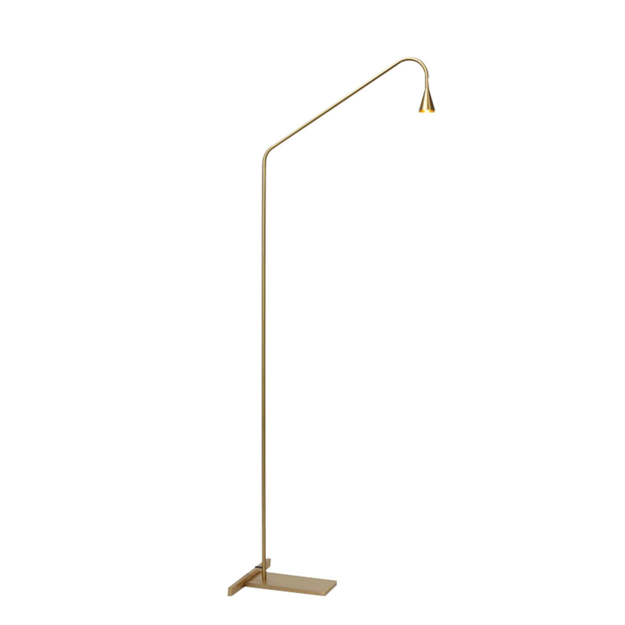 Minimalist Bedside Gold Metal Austere-F Floor Lamp Image - 5