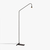 Minimalist Bedside Gold Metal Austere-F Floor Lamp Image - 6