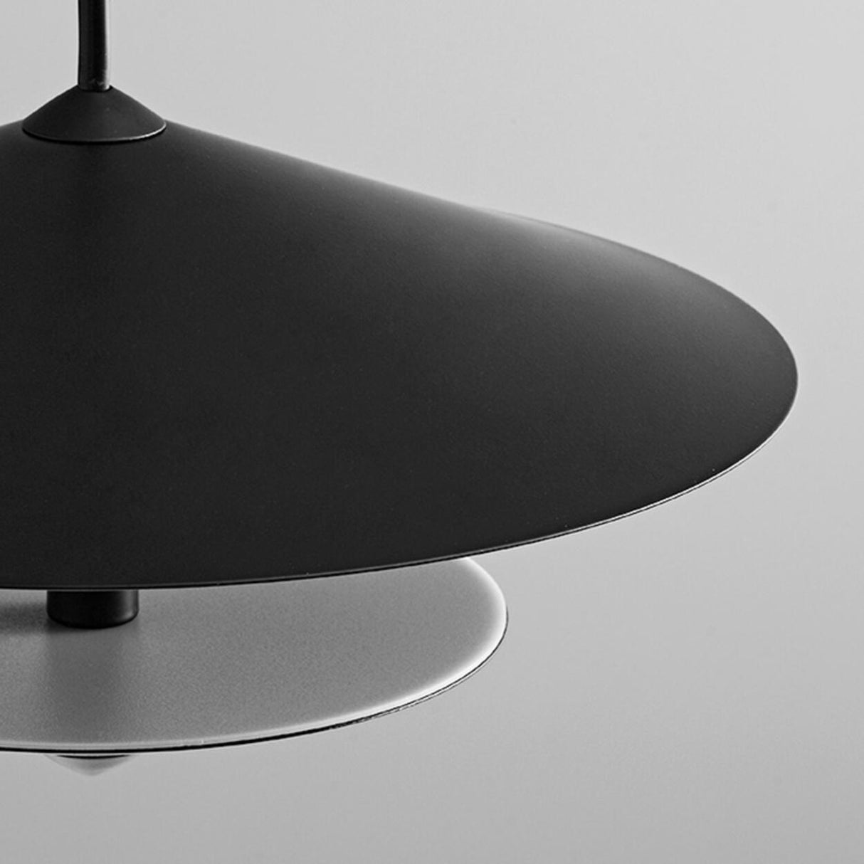 Minimalist Black Alloy LED Geometric Pendant Light Image - 8