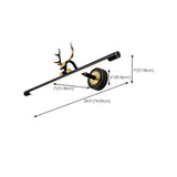 Minimalist Black Antler Linear Metal Vanity Light Image - 13