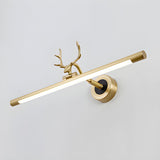 Minimalist Black Antler Linear Metal Vanity Light Image - 4