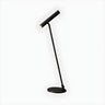 Minimalist Black Brass LED Cylindrical Shade Table Lamp Image - 4