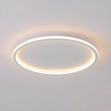 Minimalist Black Circle LED Flush Mount Ceiling Light Image - 11