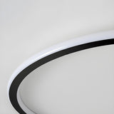 Minimalist Black Circle LED Flush Mount Ceiling Light Image - 19