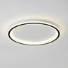 Minimalist Black Circle LED Flush Mount Ceiling Light Image - 3