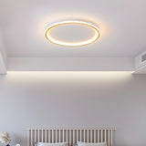 Minimalist Black Circle LED Flush Mount Ceiling Light Image - 4