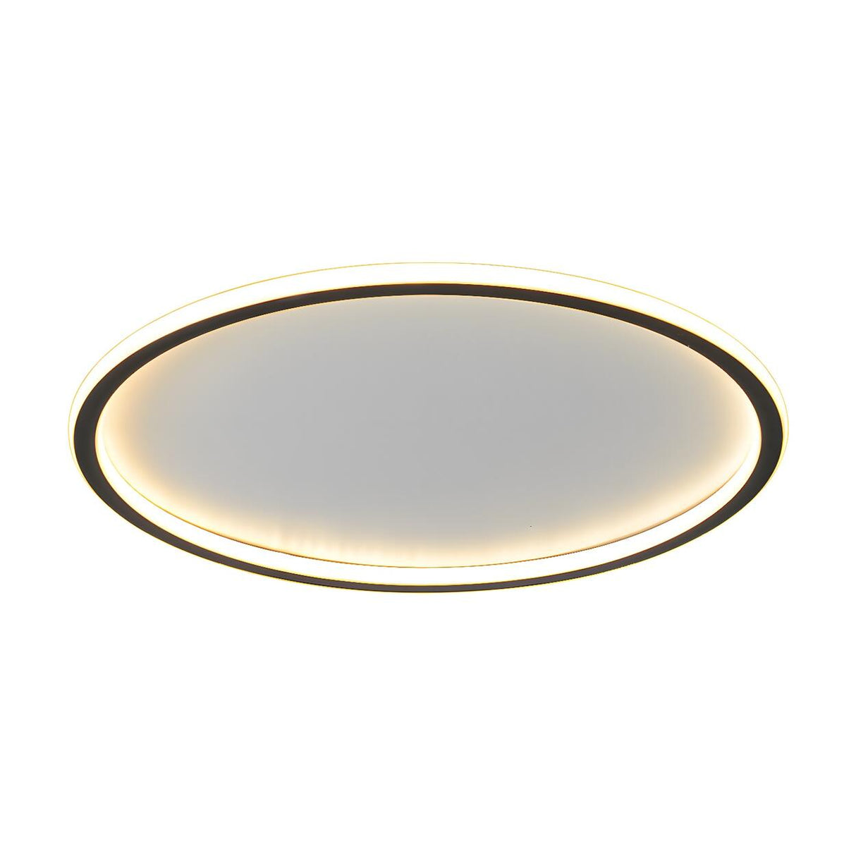 Minimalist Black Circle LED Flush Mount Ceiling Light Image - 9