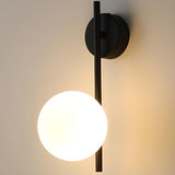 Minimalist Black Circular Metal LED Wall Sconce Image - 11