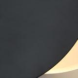 Minimalist Black Circular Metal LED Wall Sconce Image - 19