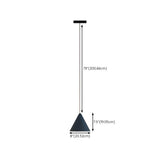 Minimalist Black Cone Bedroom Pendant Light Flexible Length #size