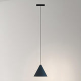 Minimalist Black Cone Bedroom Pendant Light Flexible Length Image - 5