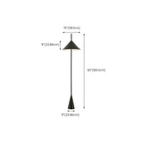 Minimalist Black Cone Metal Living Room Floor Lamp #size