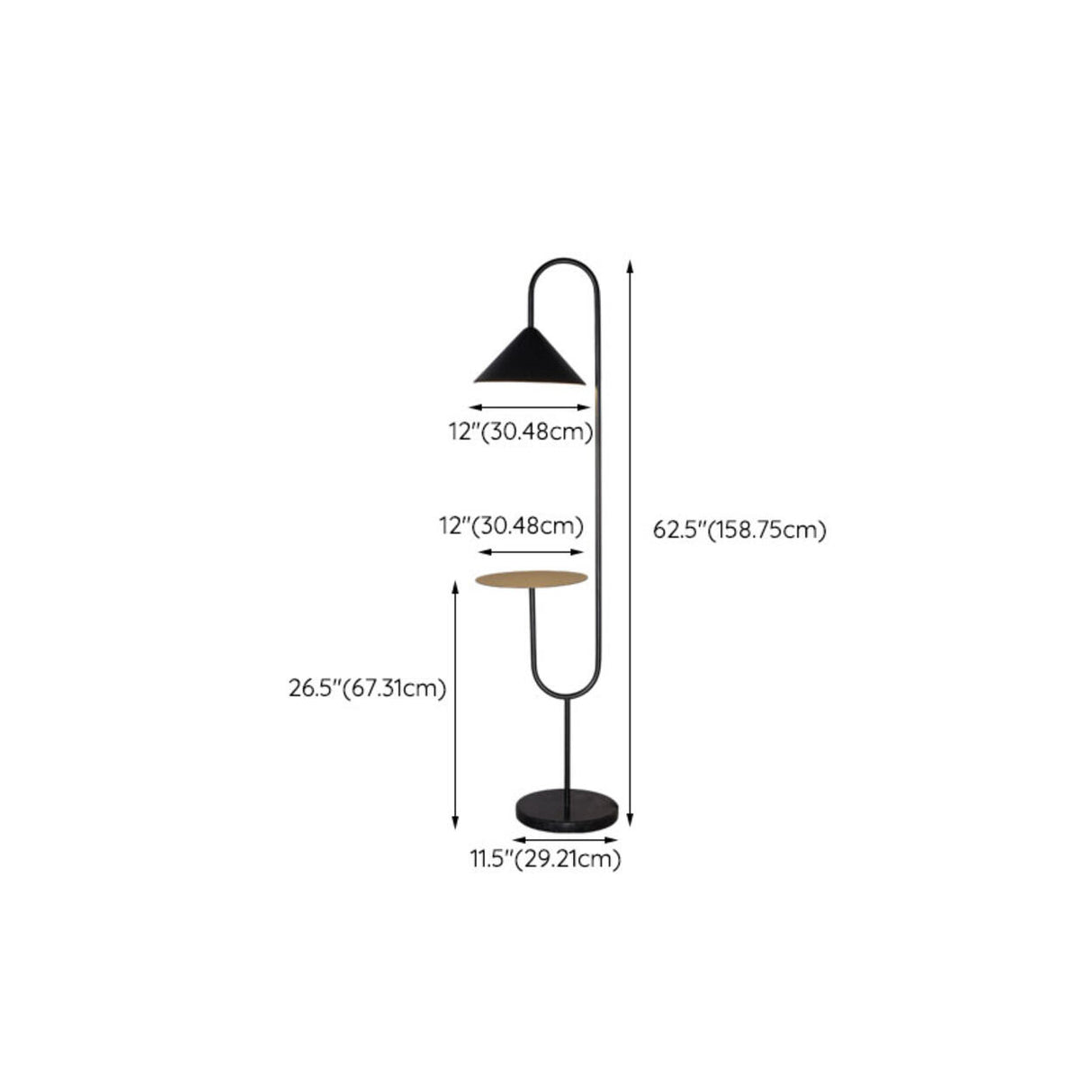 Minimalist Black Cone Metal Living Room Floor Lamp Image - 12