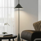 Minimalist Black Cone Metal Living Room Floor Lamp Image - 6