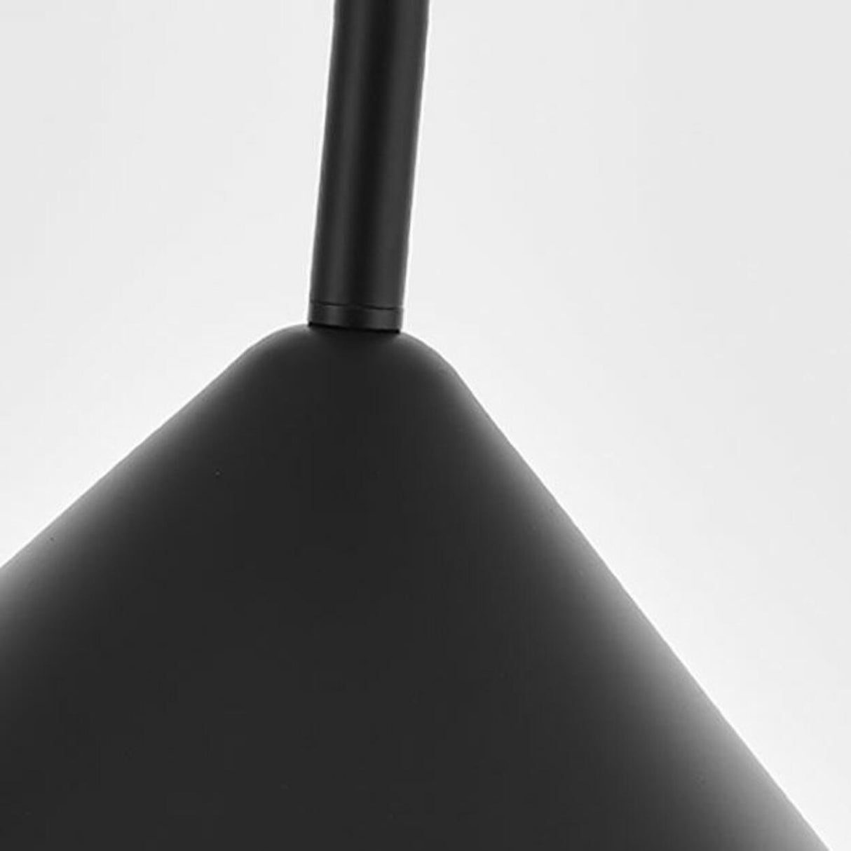 Minimalist Black Cone Metal Living Room Floor Lamp Image - 8