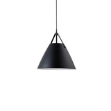 Minimalist Black Cone Pendant Light Bedroom Adjustable Cord Image - 5