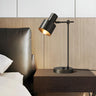 Minimalist Black Copper Geometric Bedside Table Lamp Image - 3