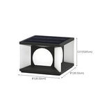 Minimalist Black Decor Cube Metal Outdoor Table Lamp #size