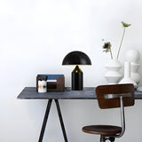 Minimalist Black Dome Modern Geometric Metal Table Lamp Image - 4