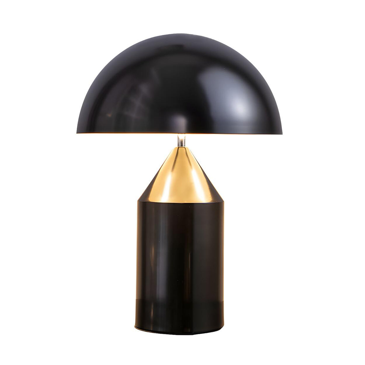 Minimalist Black Dome Modern Geometric Metal Table Lamp Image - 5