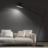 Minimalist Black Drum Metal Modern LED Floor Lamp Image - 14