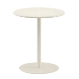 Minimalist Black Finish Round Metal Pedestal Side Table Image - 11