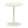 Minimalist Black Finish Round Metal Pedestal Side Table Image - 11