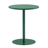 Minimalist Black Finish Round Metal Pedestal Side Table Image - 15