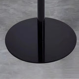 Minimalist Black Finish Round Metal Pedestal Side Table Image - 16