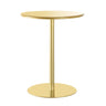 Minimalist Black Finish Round Metal Pedestal Side Table Image - 19