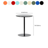 Minimalist Black Finish Round Metal Pedestal Side Table #size