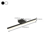 Minimalist Black Geometric Bathroom Vanity Light  #size