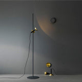 Minimalist Black Hammer Metal Modern Floor Lamp Image - 1