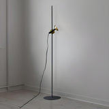 Minimalist Black Hammer Metal Modern Floor Lamp Image - 6