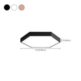 Minimalist Black Hexagon LED Flush Mount Ceiling Light Image - 12