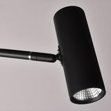 Minimalist Black LED Bulb Cylindrical Floor Lamp Image - 10