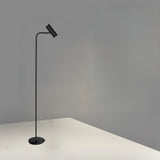 Minimalist Black LED Bulb Cylindrical Floor Lamp Image - 5