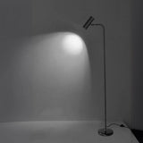 Minimalist Black LED Bulb Cylindrical Floor Lamp Image - 6