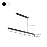 Minimalist Black LED Linear Island Ceiling Light Image - 12