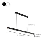 Minimalist Black LED Linear Island Ceiling Light Image - 13