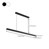 Minimalist Black LED Linear Island Ceiling Light Image - 14