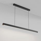 Minimalist Black LED Linear Island Ceiling Light Image - 5