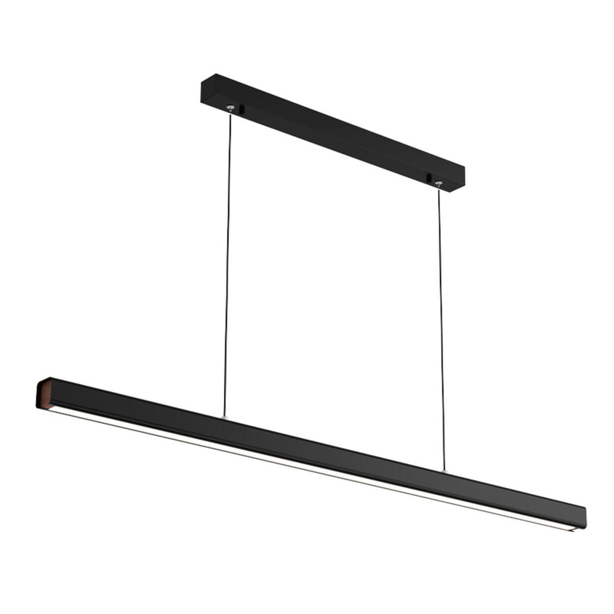 Minimalist Black LED Linear Island Ceiling Light Image - 7