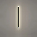 Minimalist Black Linear Acrylic and Metal Vanity Light Image - 2