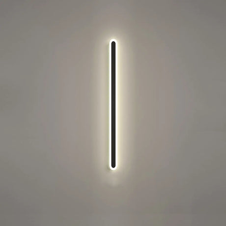 Minimalist Black Linear Acrylic and Metal Vanity Light Image - 2