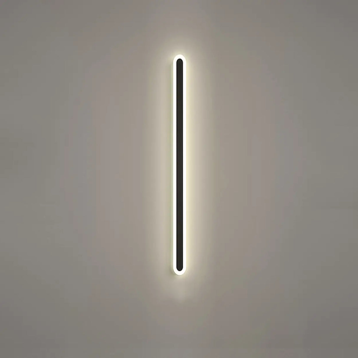 Minimalist Black Linear Acrylic and Metal Vanity Light Image - 4